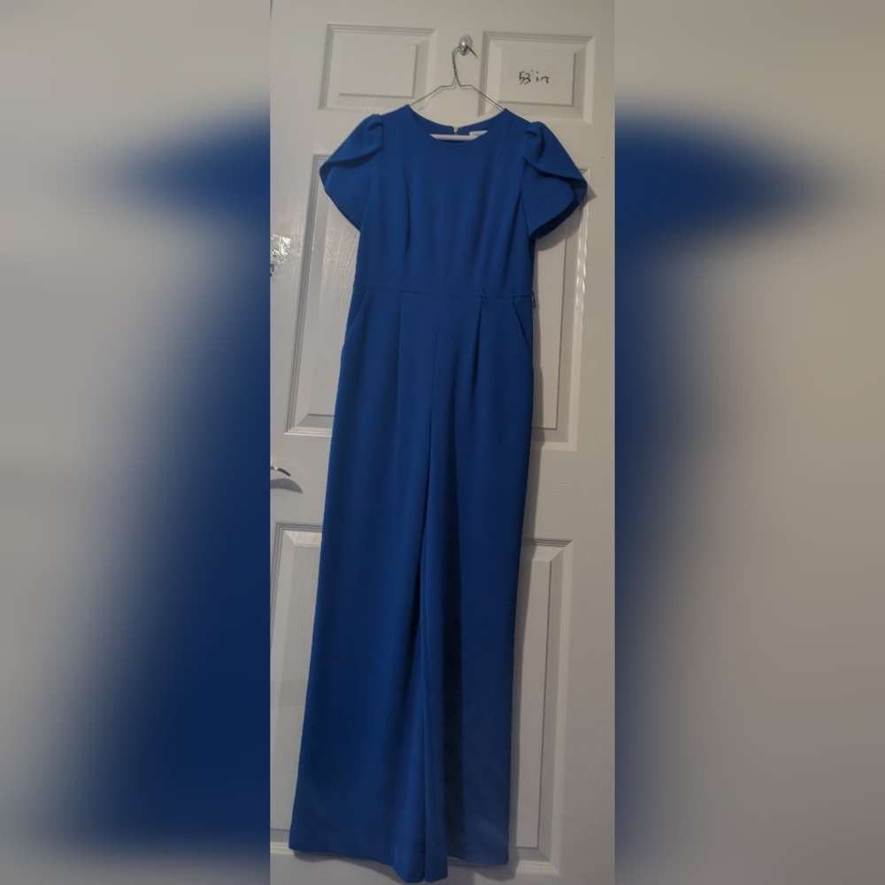 Calvin Klein Cobalt Blue Long Jumpsuit - Picture 7 of 9